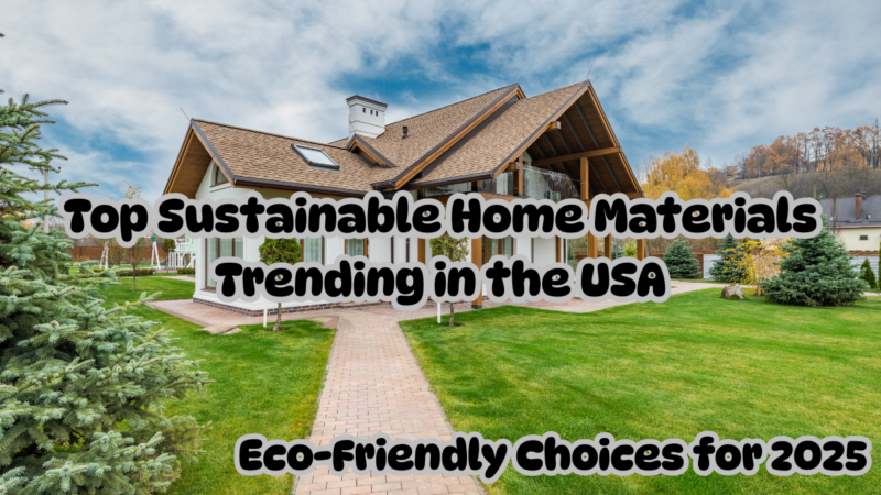 Top Sustainable Home Materials Trending in the USA: Eco-Friendly Choices for 2025