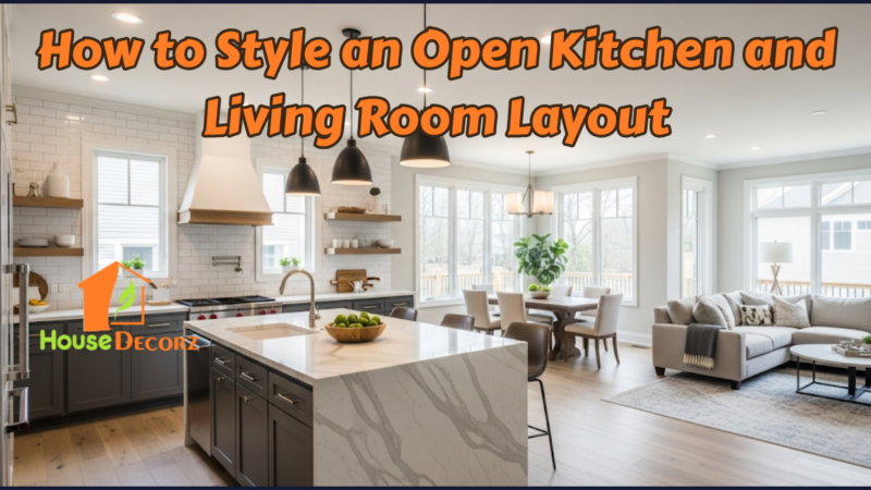 How to Style an Open Kitchen and Living Room Layout