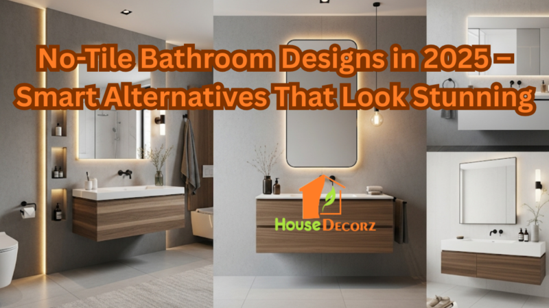 No-Tile Bathroom Designs in 2025 – Smart Alternatives That Look Stunning