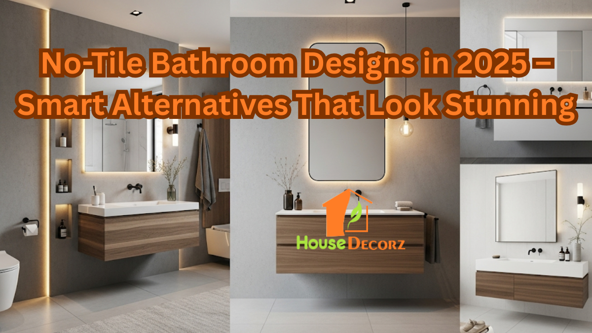 No-Tile Bathroom Designs in 2025 – Smart Alternatives That Look Stunning